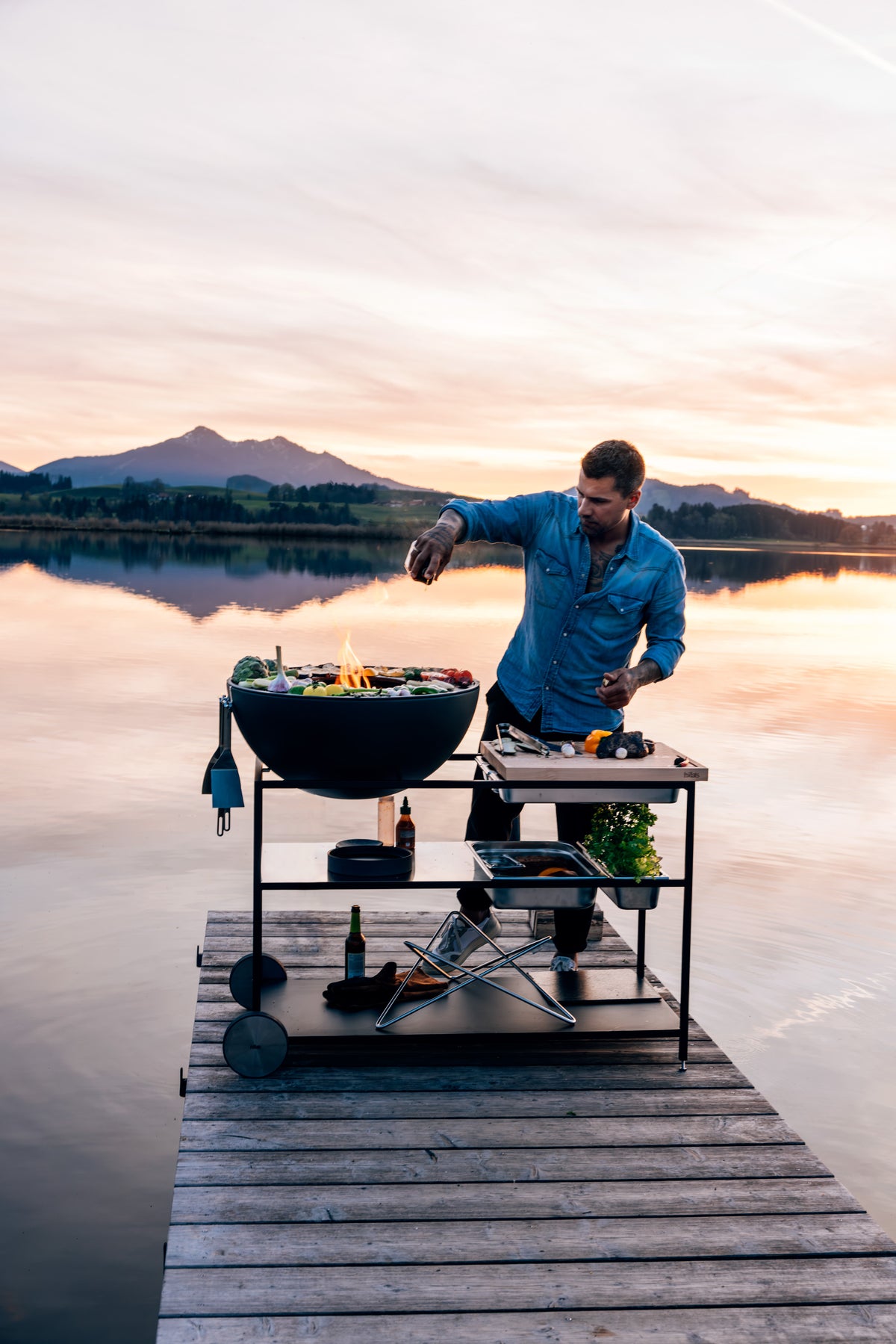 Fire Kitchen BBQ med Höfats Bowl 70 udekøkken
