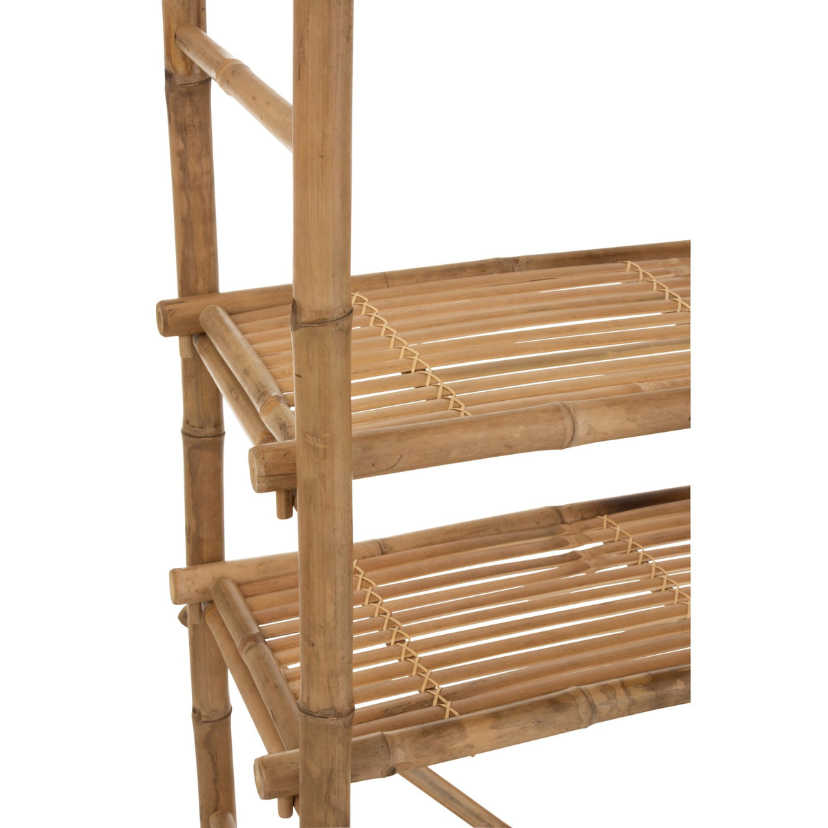 Reol 5 hylder i naturfarvet bambus