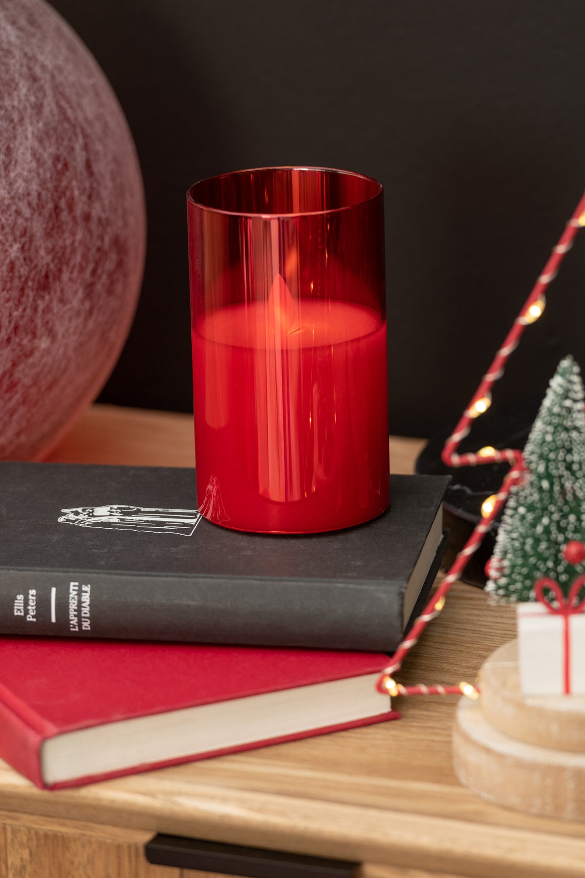 LED-lampe Blinkende Glas Rød Lille