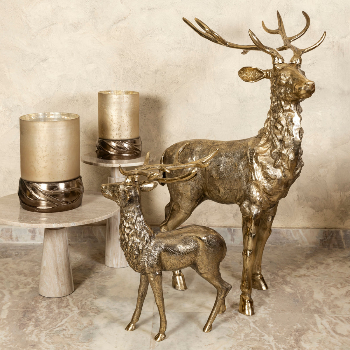 Khary Metal Guld Rensdyrfigur Large PTMD