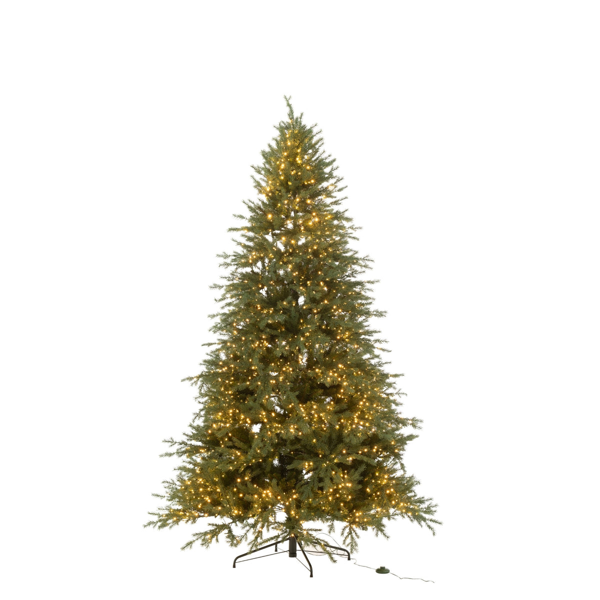 Juletræ 3000 LED kunstigt mørkegrønt, large, H 225 cm – J-Line