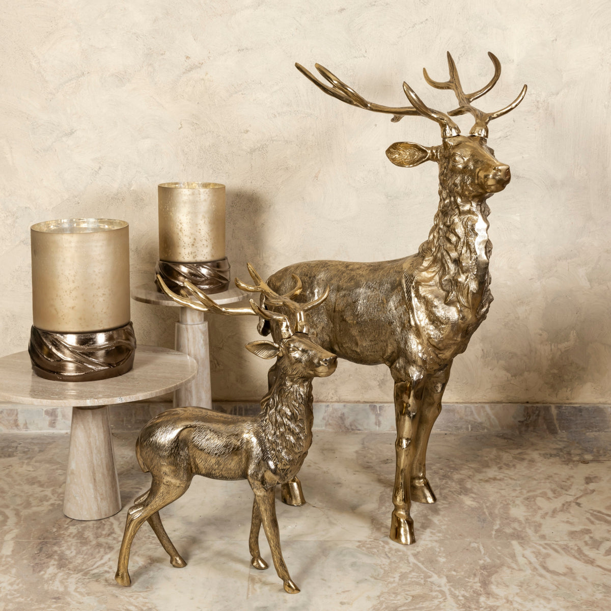 Khary Metal Guld Rensdyrfigur Large PTMD
