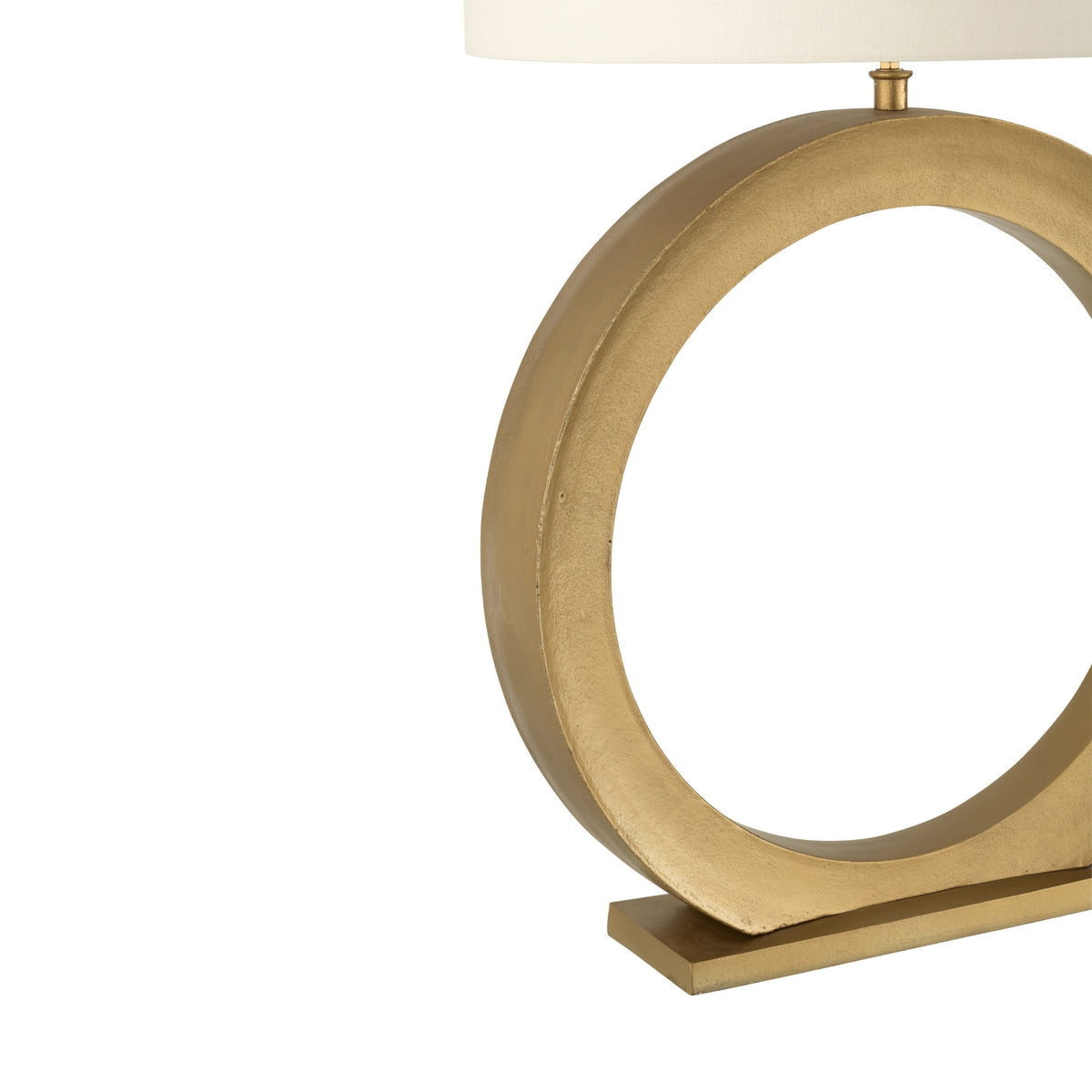 Bordlampe, rund, aluminium, guldfarvet, J-Line