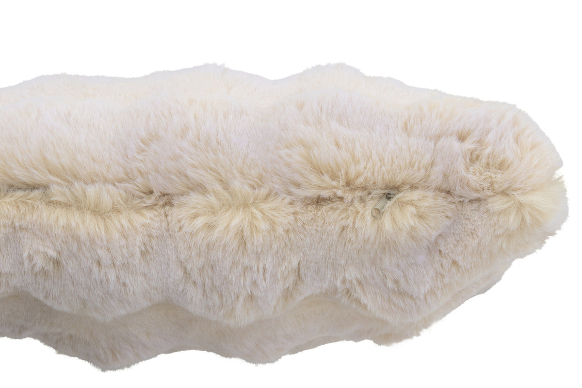 Pude Wave Polyester Creme 45x45cm J-Line
