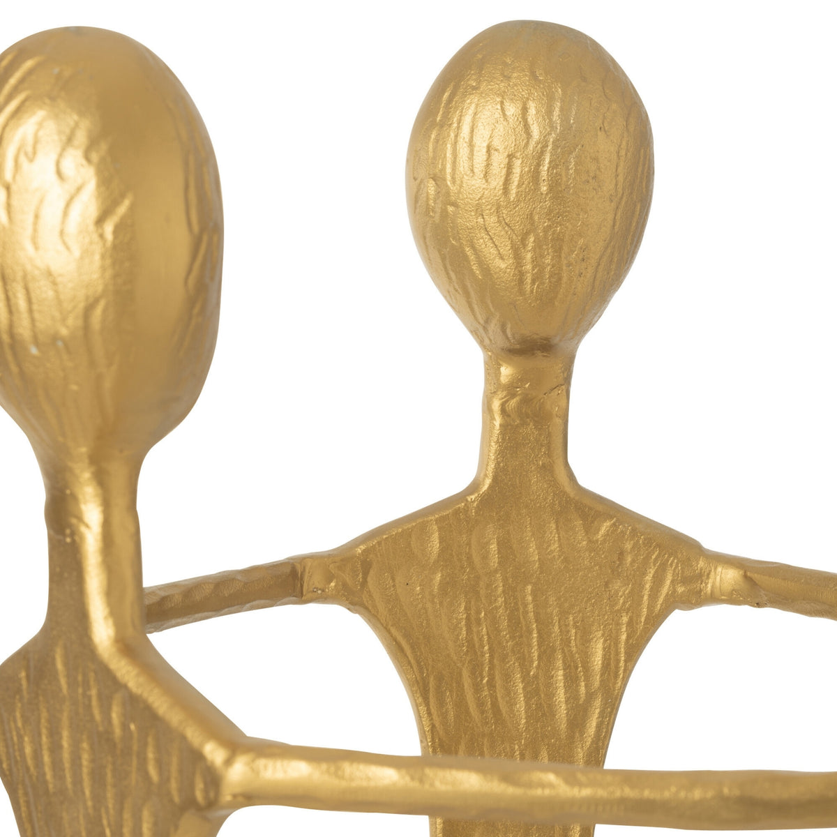 Figur 3 mænd rustfrit stål guld H150 cm J-Line