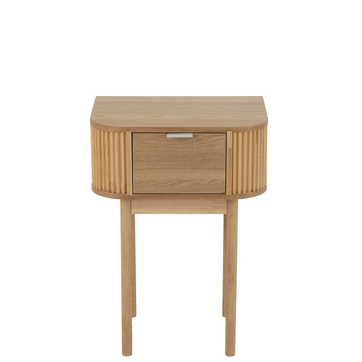 Nattbord Rund MDF/Fyrretræ Natur J-Line