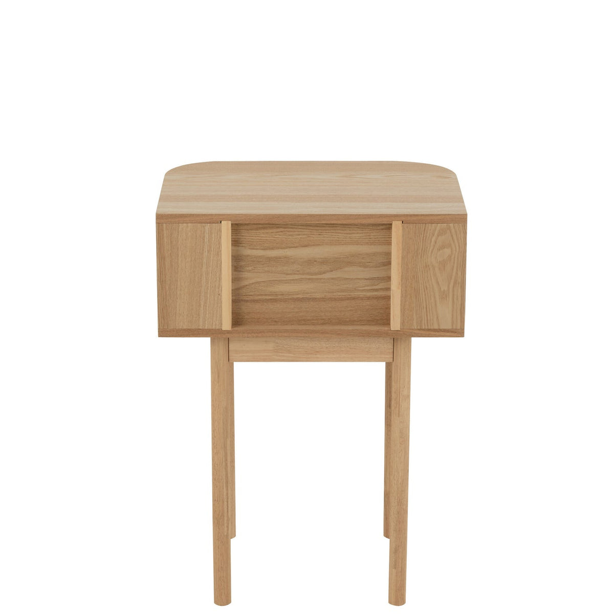 Nattbord Rund MDF/Fyrretræ Natur J-Line