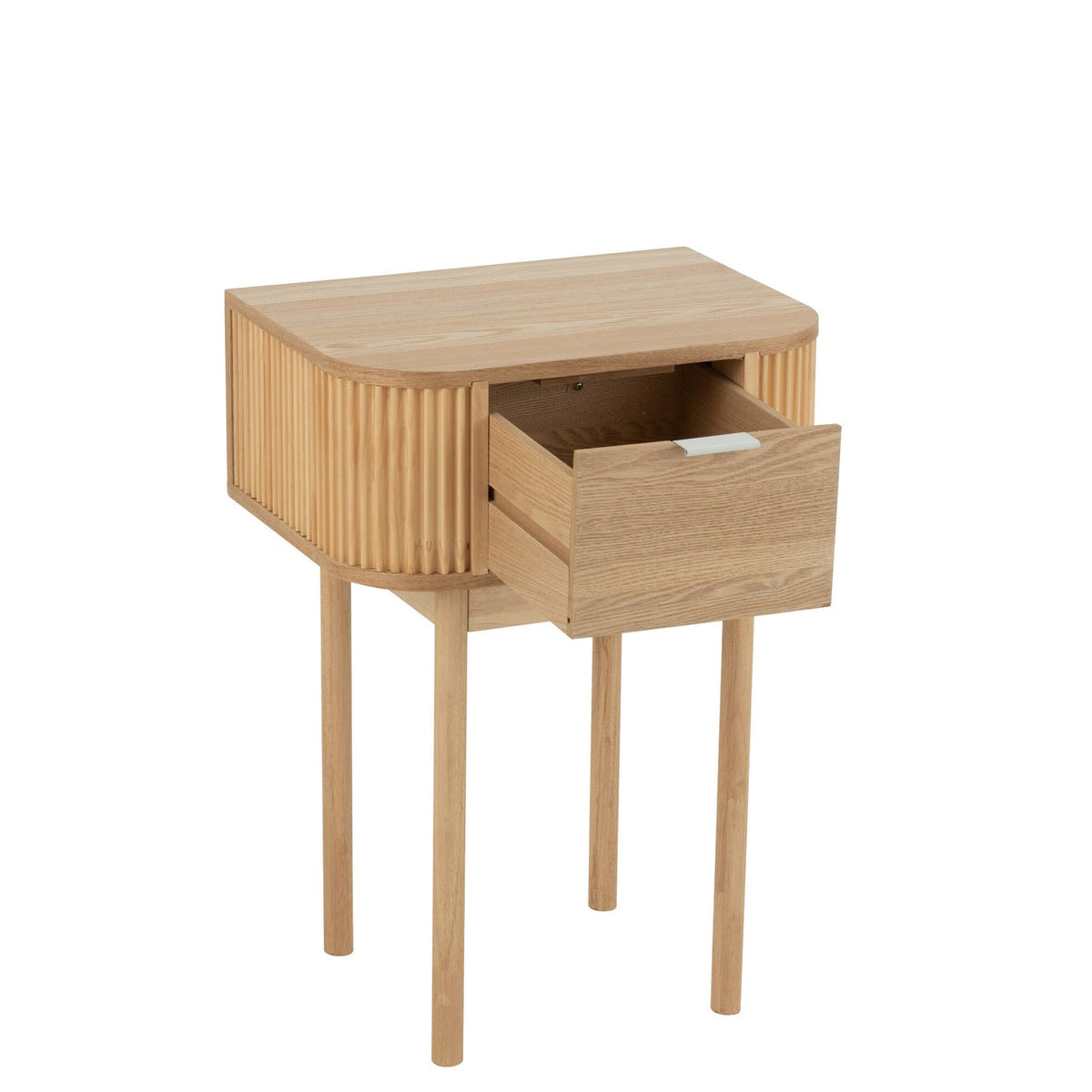 Nattbord Rund MDF/Fyrretræ Natur J-Line
