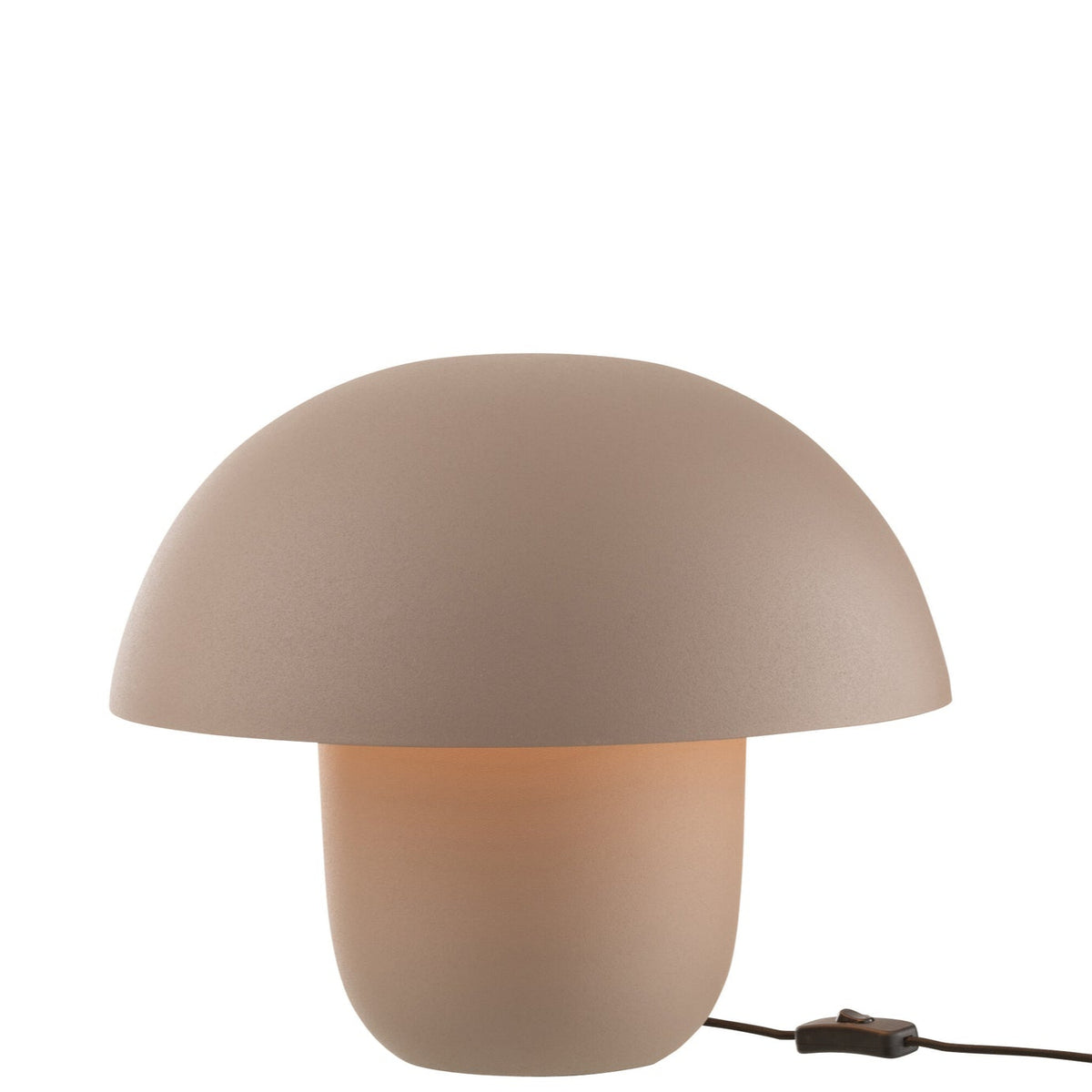 Bordlampe i metal, taupe, mellemstørrelse, J-Line