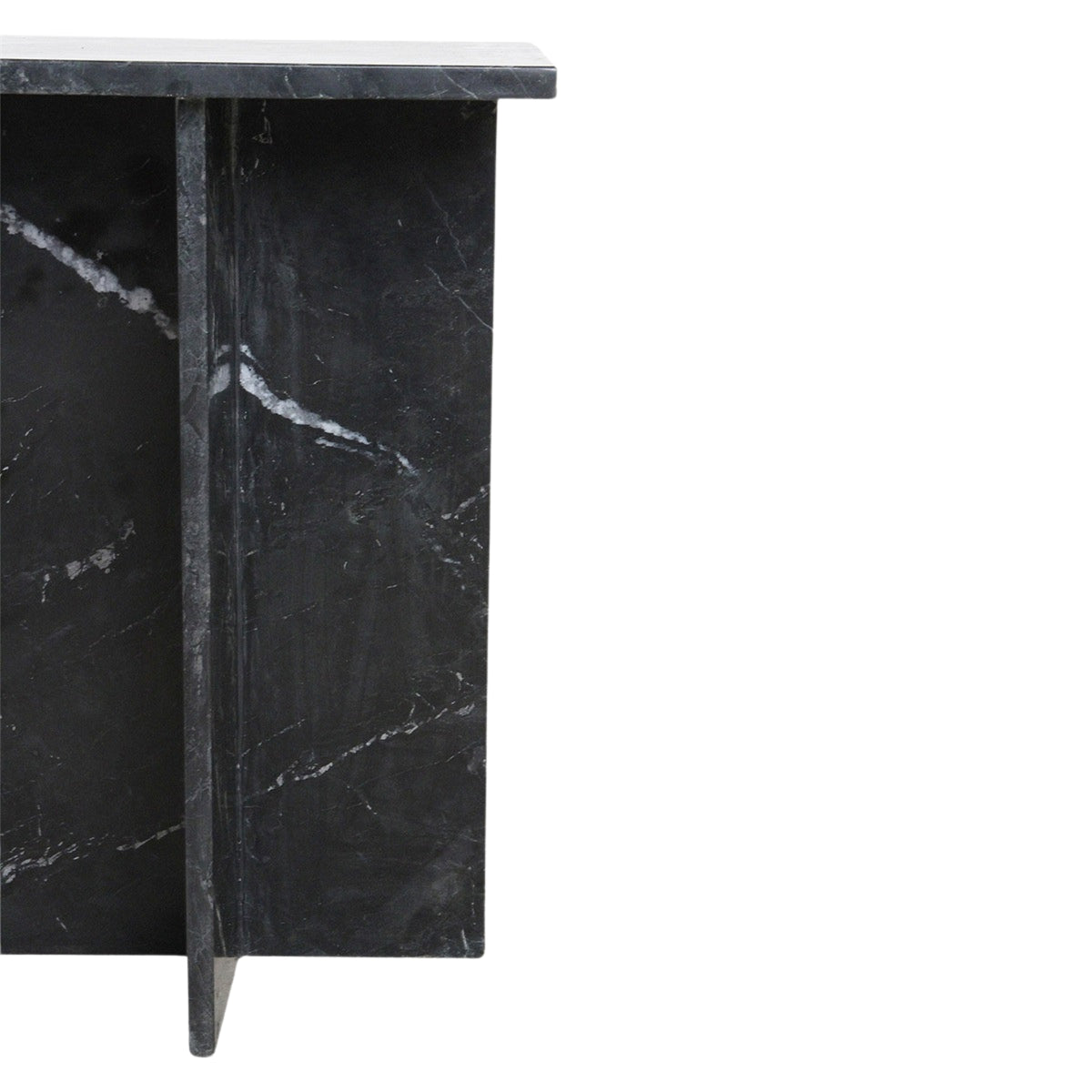 Sidebord Shanghai, sort marmor, Raw Materials