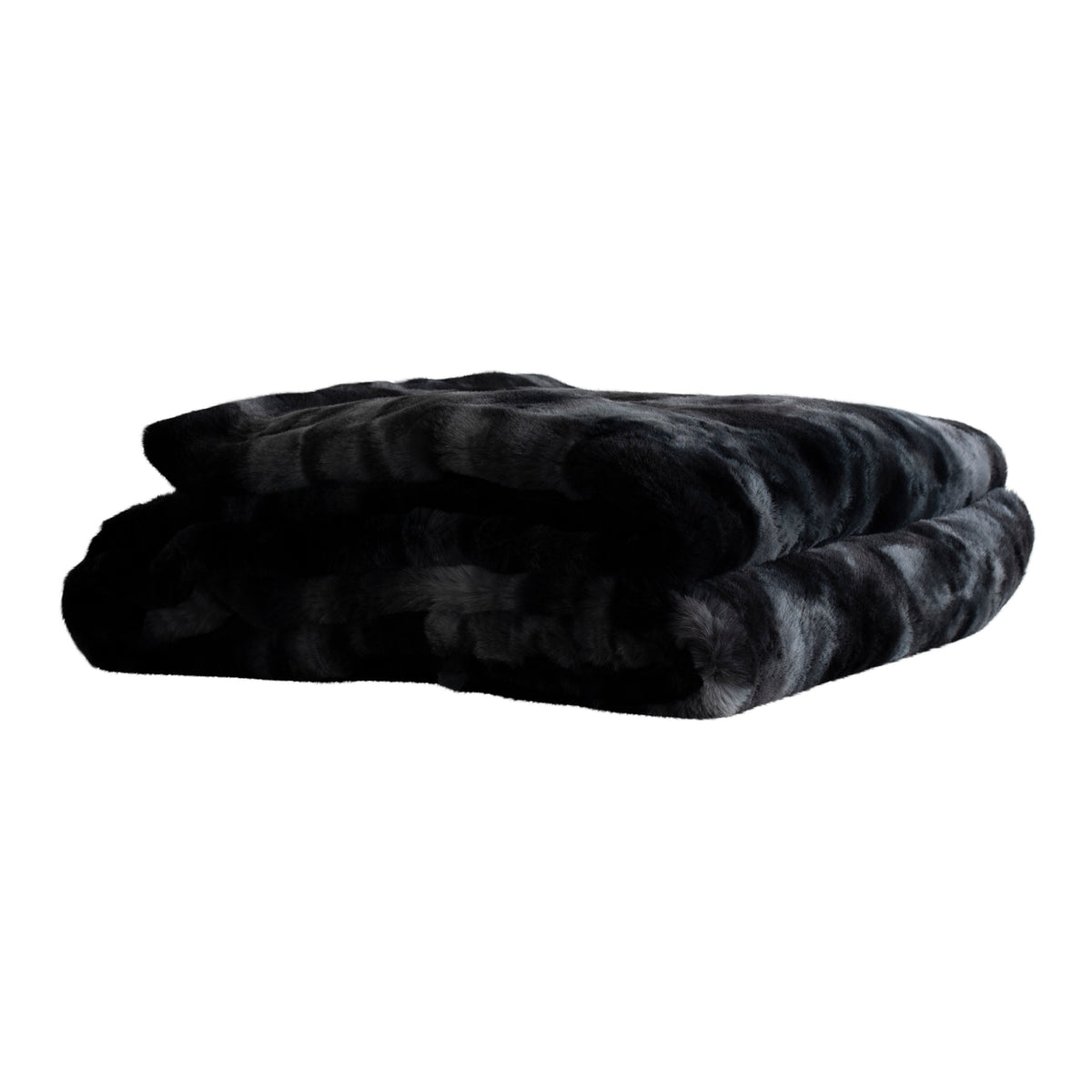 Linde plaid sort velour 220x240 cm PTMD
