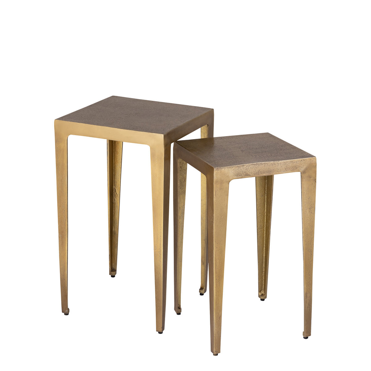 Sidebord Rivva - Aluminium - Messing - Sæt med 2 PTMD
