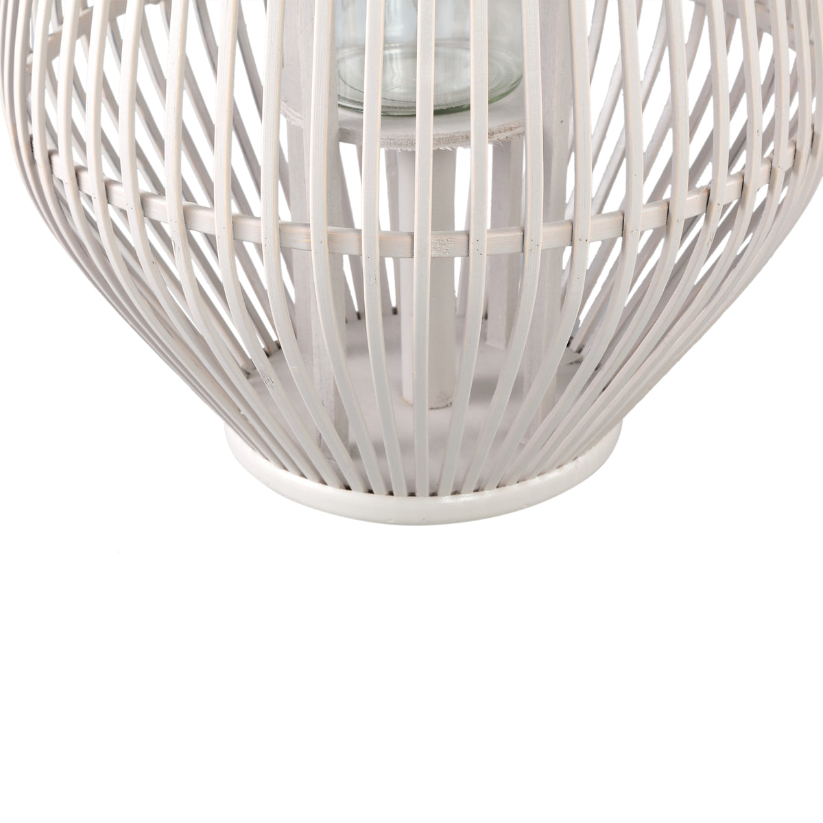 Lygte Lysia L- 35x35x68 cm - Glas - Hvid PTMD