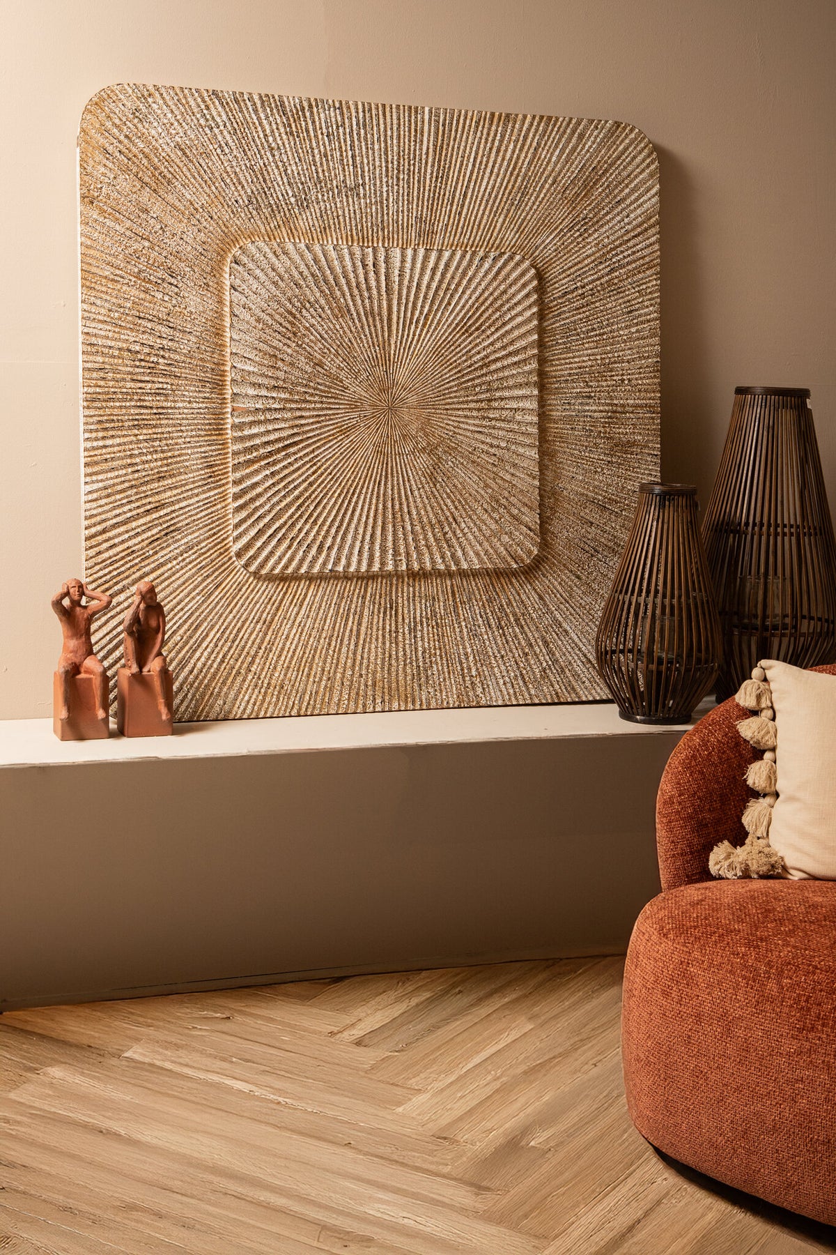 Dishita vægpanel Cream Square Large PTMD