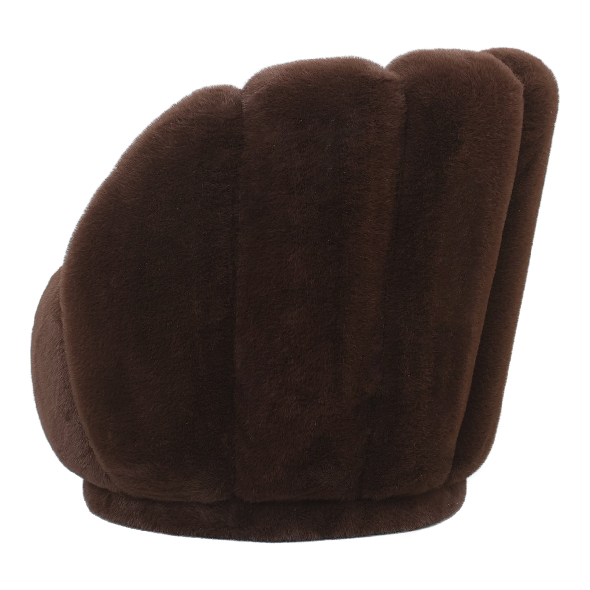 Furia Dark Brown lænestol, pels, PTMD