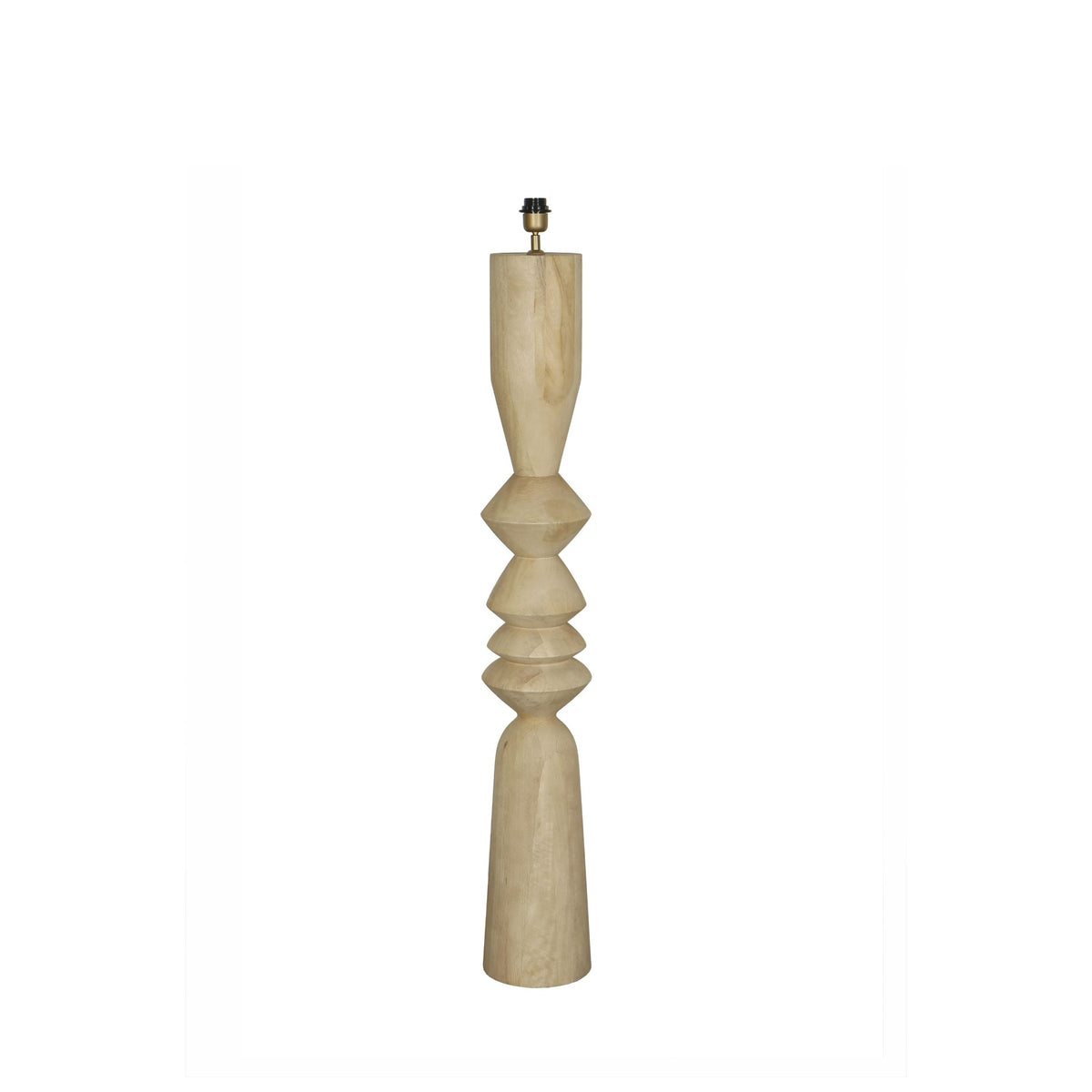 Gulvlampe Elaine Mango-træ Rund H130 cm PTMD