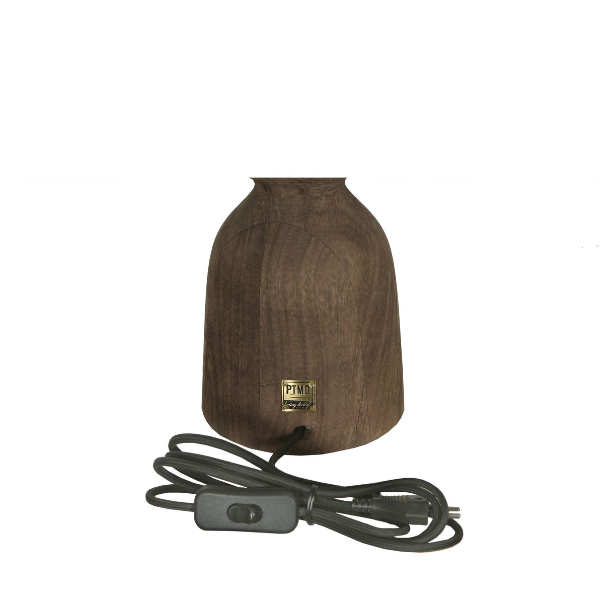 Bordlampe Elaine Brun Mangotræ Rund fod PTMD