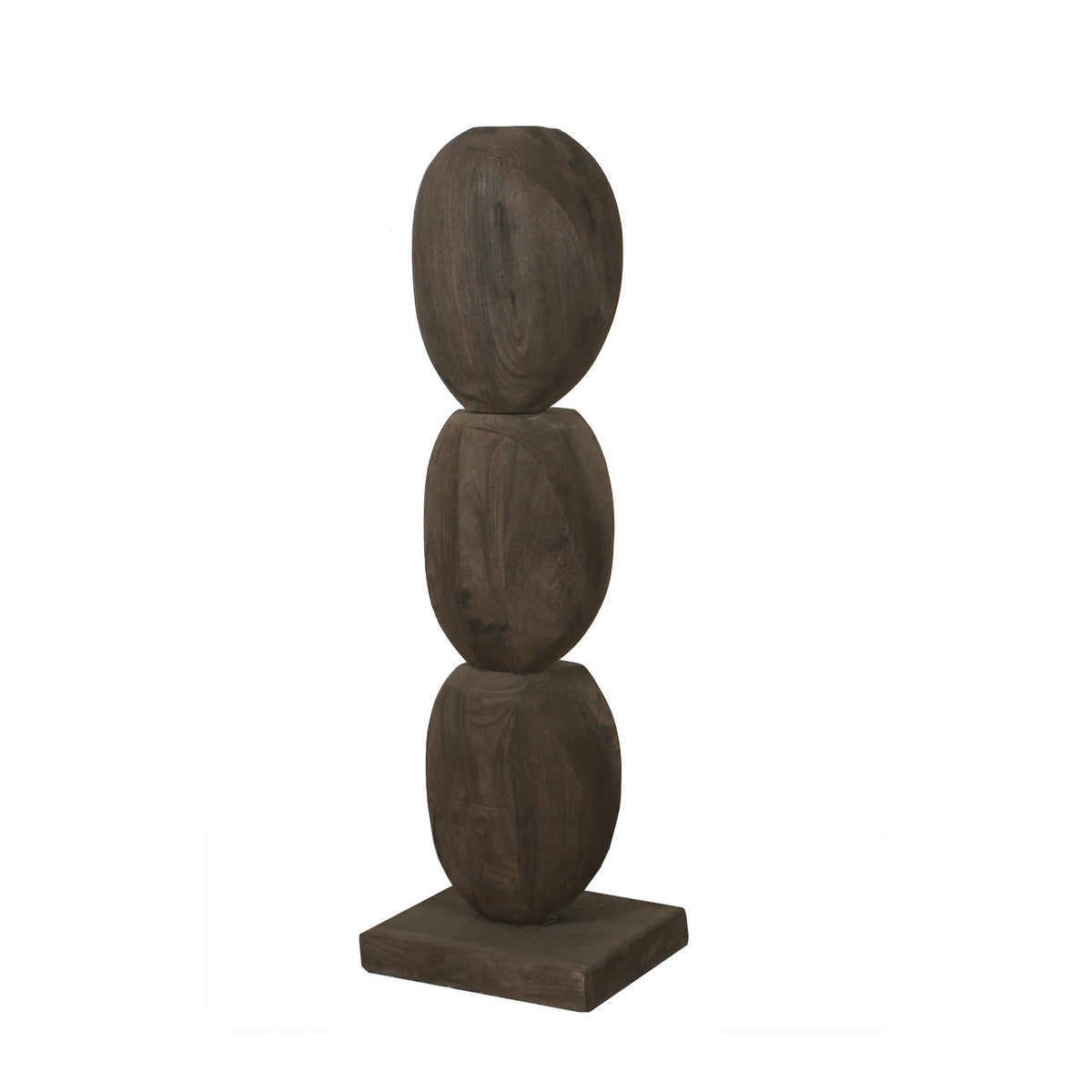 Kodey Brown statue formet som en cirkel i mangotræ PTMD