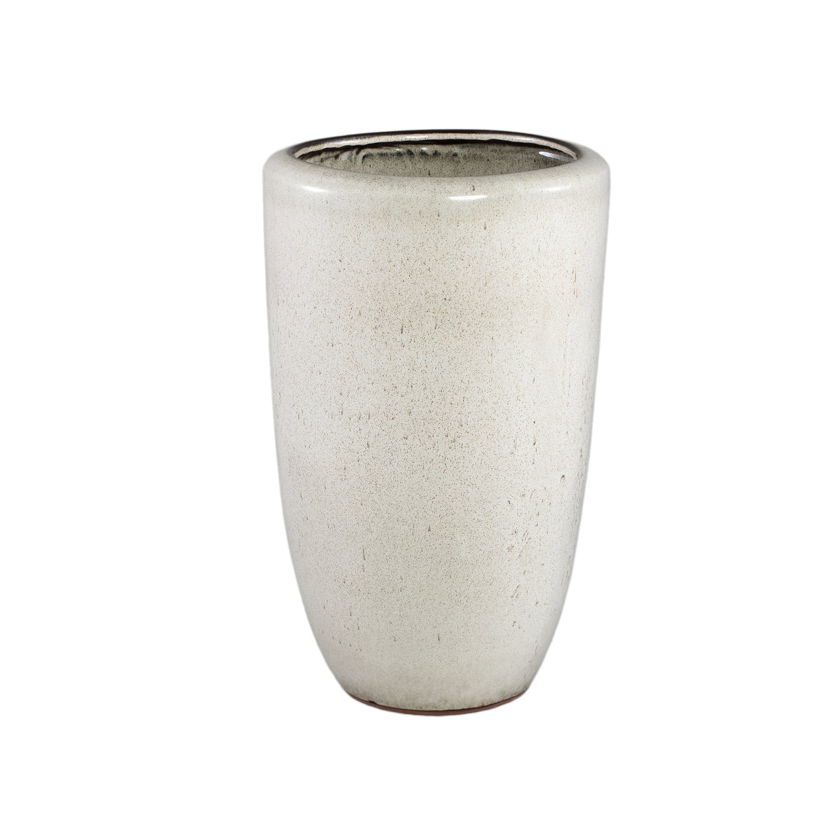 Kyleigh beige rund keramikkrukke, glat, høj, 35 × 58 cm, PTMD