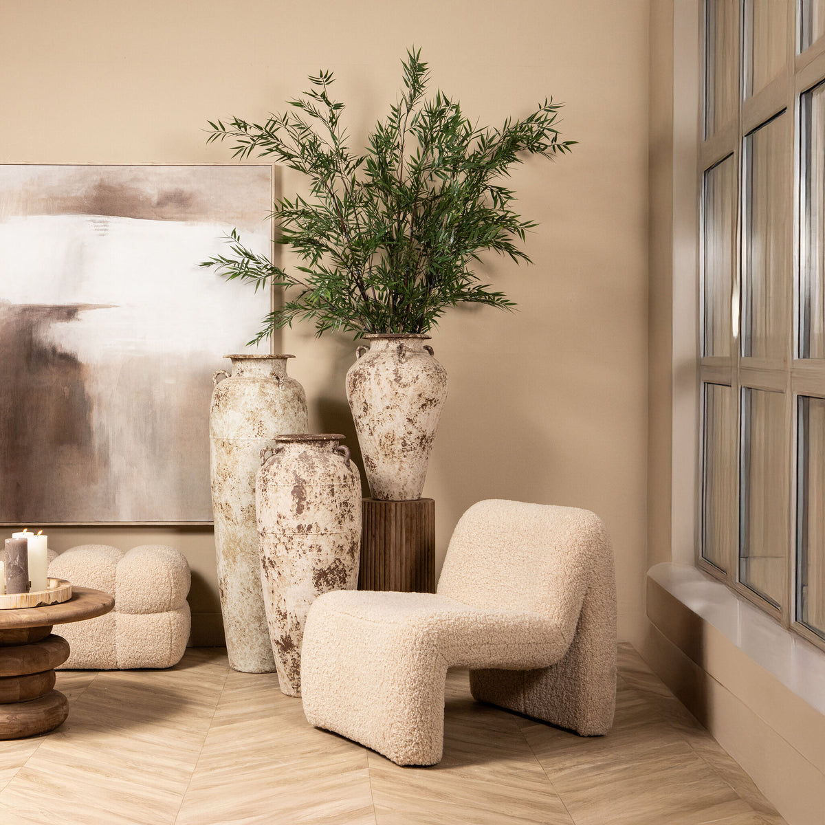 Krukke Robena Creme Keramik Antik Vintage Lille PTMD