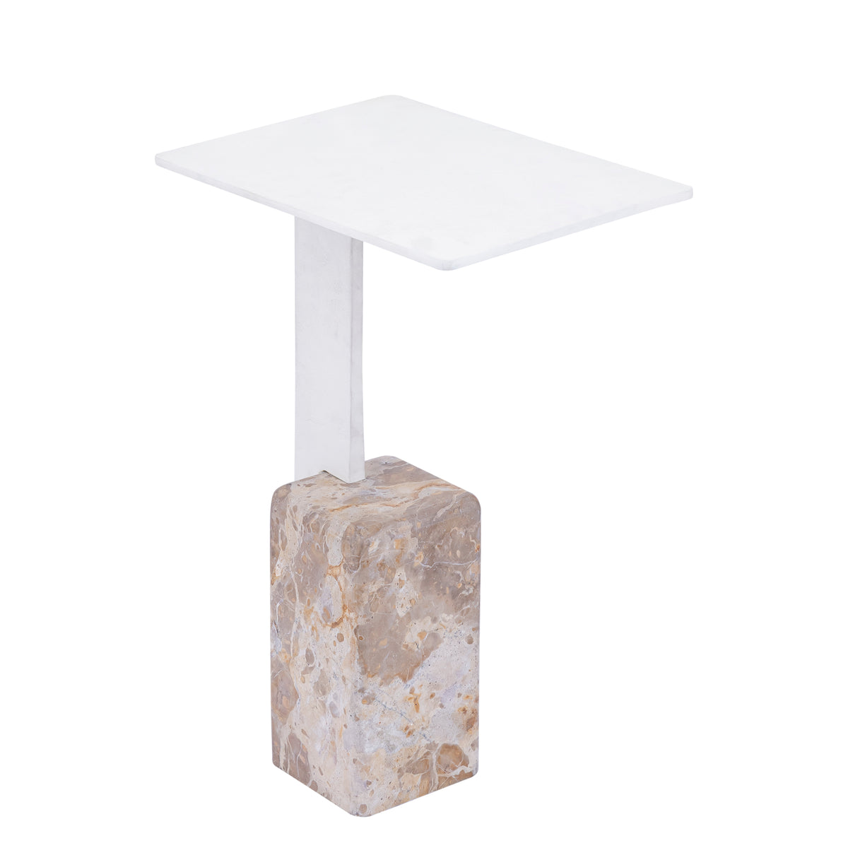 Sidebord Ebe Beige Marmor Rektangulært PTMD