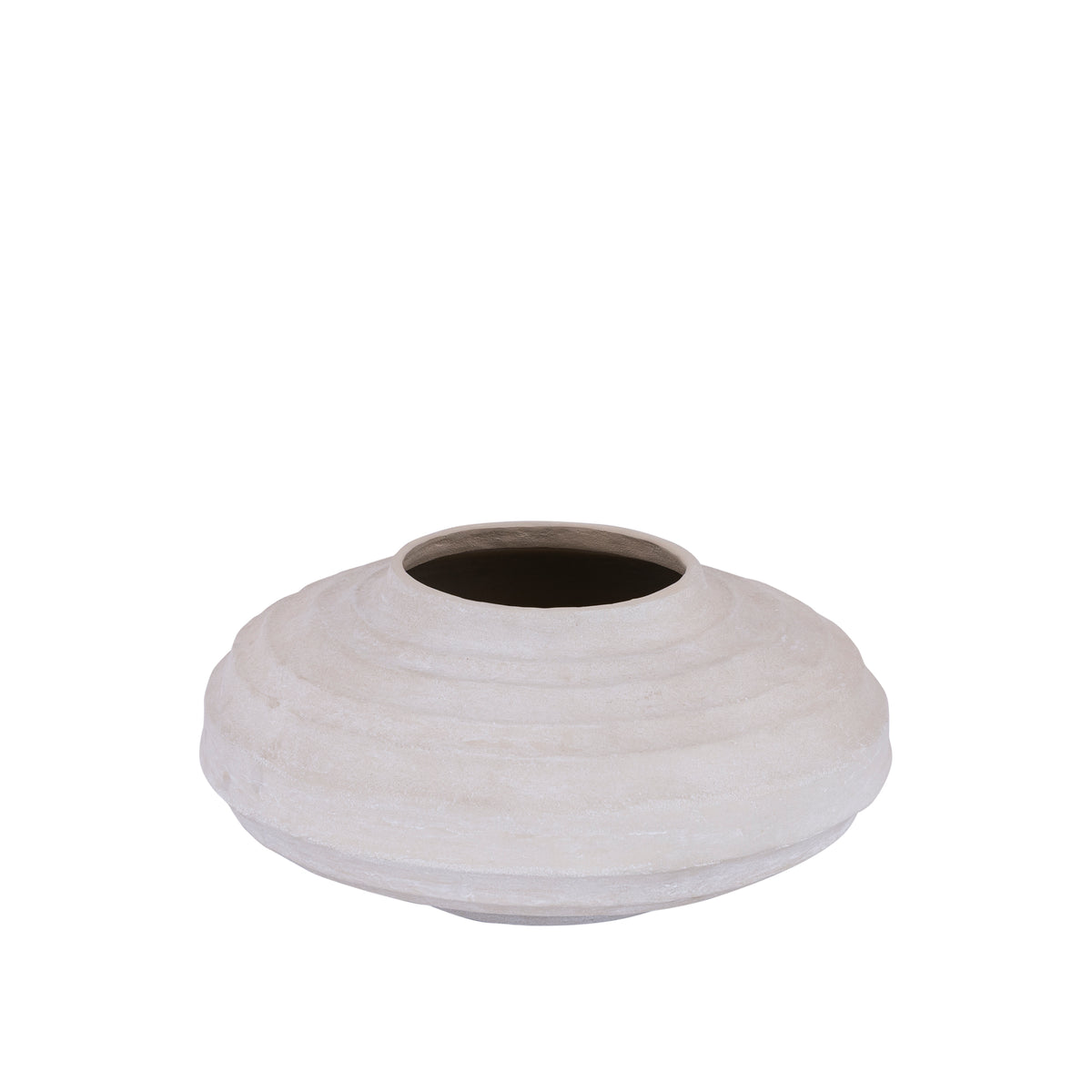 Kody Beige Stone Wash urtepotte i støbt aluminium med ribber M PTMD