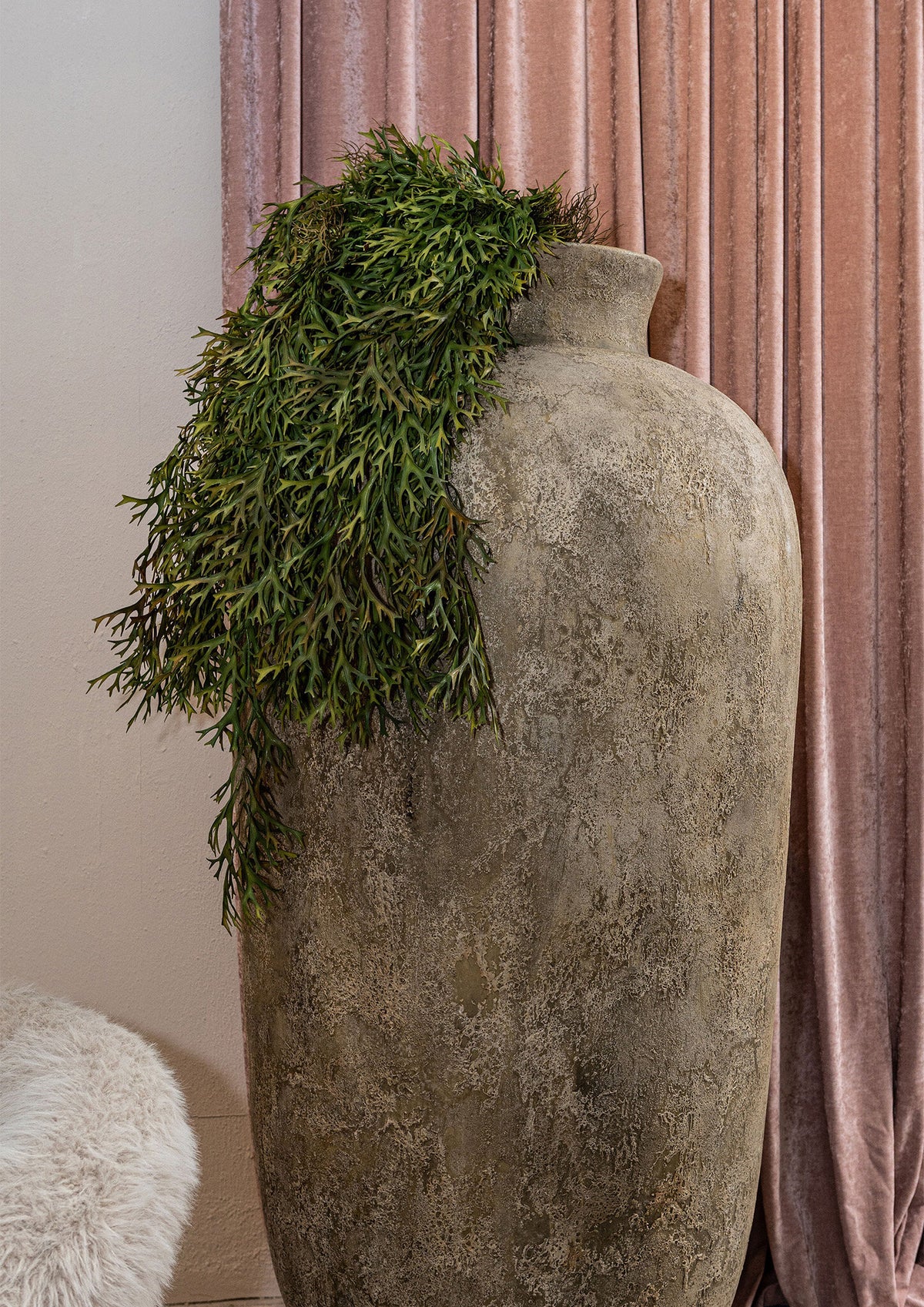 Pot Gisel Creme Cement Fiber Høj Stor PTMD