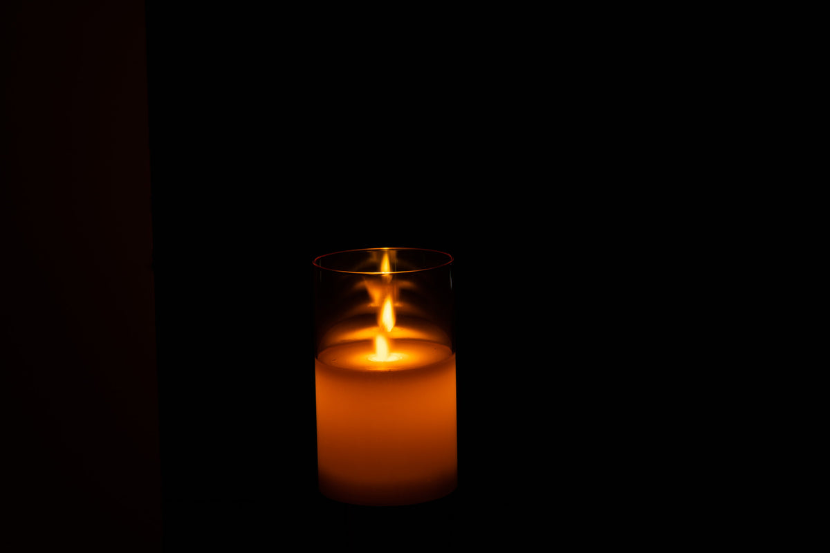 LED-lampe Blinkende Glas Guld Lille