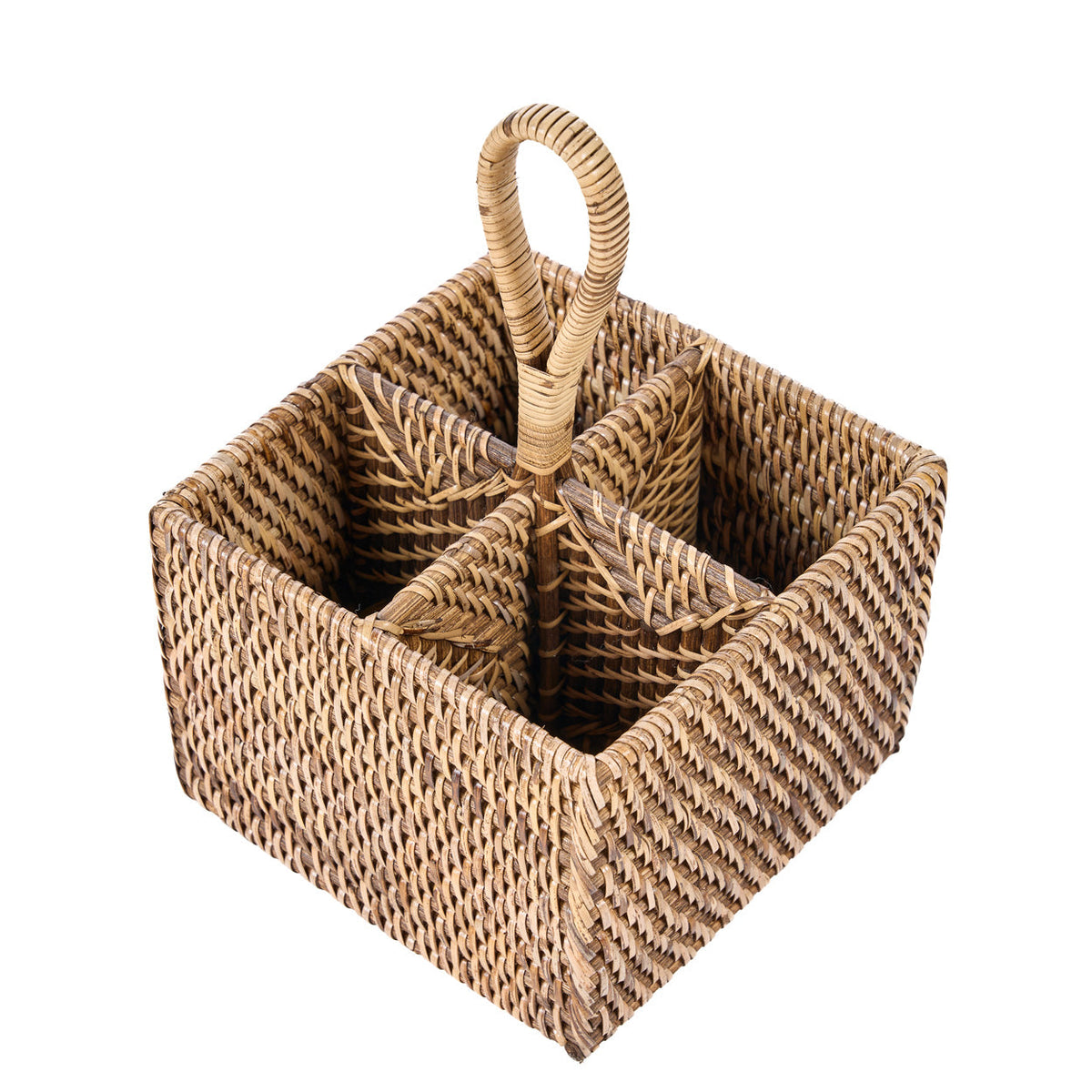 Bestikholderen i rattan nr. 4, naturlig brun, Bazar Bizar