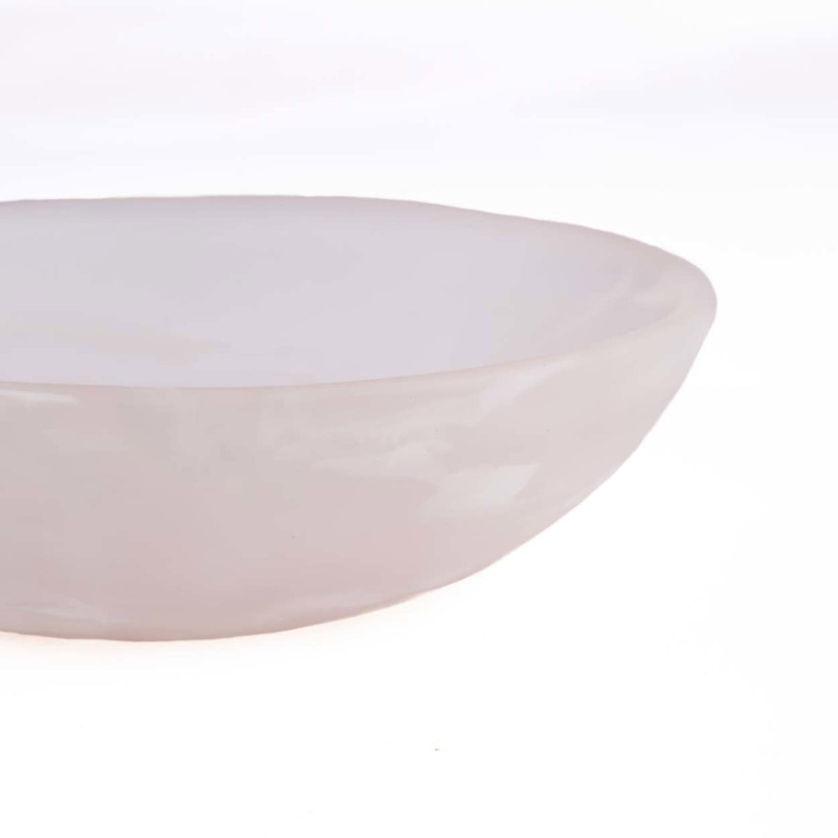 Resin Organic Skål Lyserød Hvid Medium Bazar Bizar