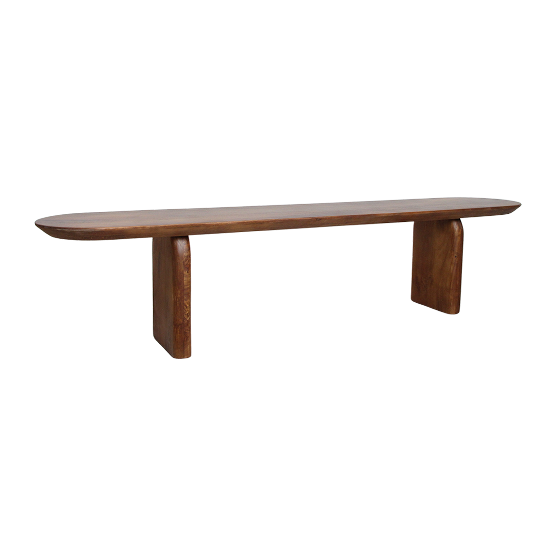 Spisebænk Bullnose Brun Mangotræ 200 cm Raw Materials