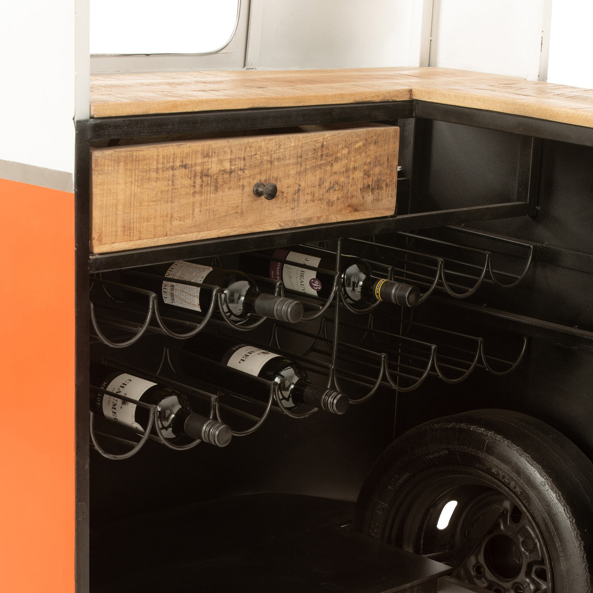 Barbord retrobus orange J-Line