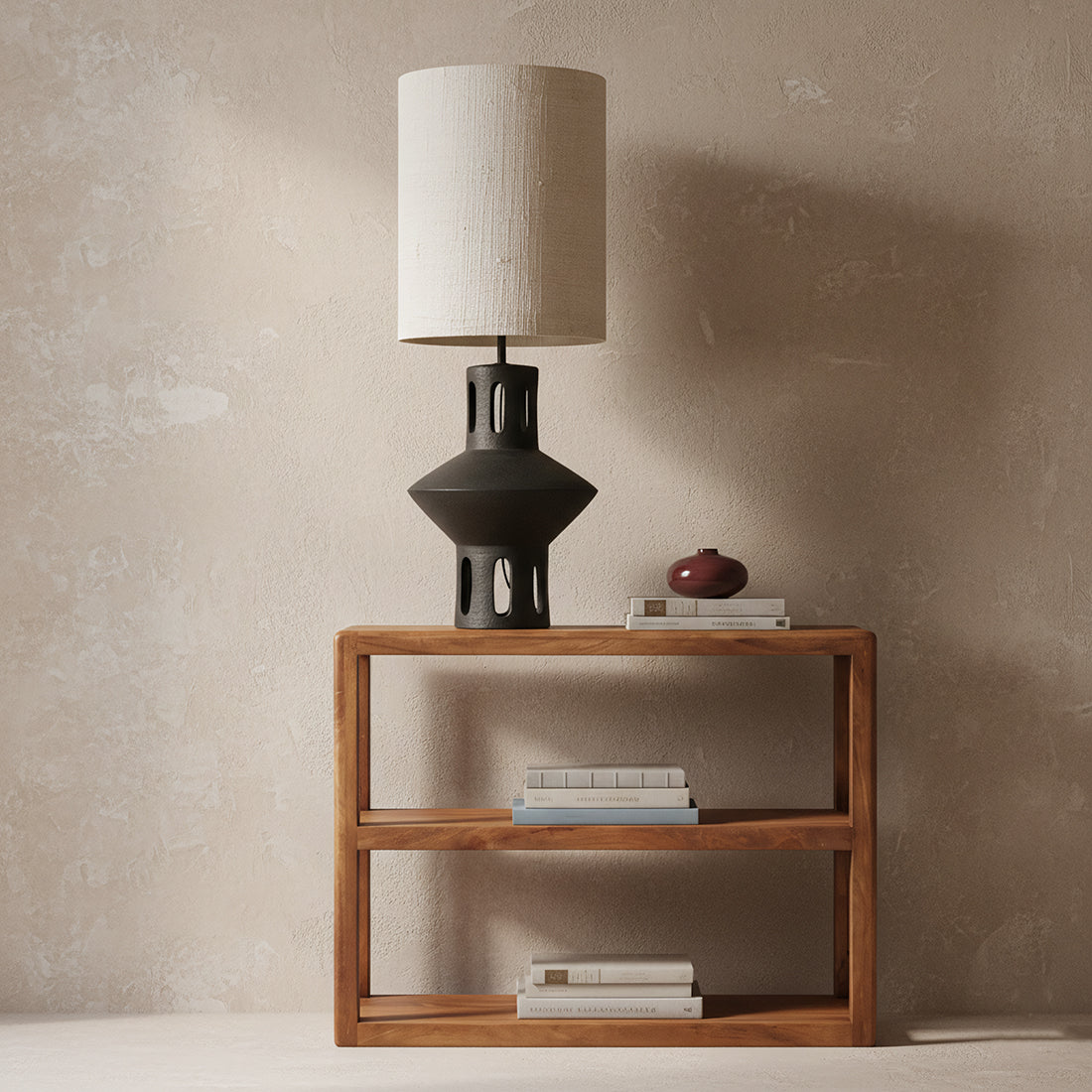 Bullnose Hyle med 3 Hylder Raw Materials
