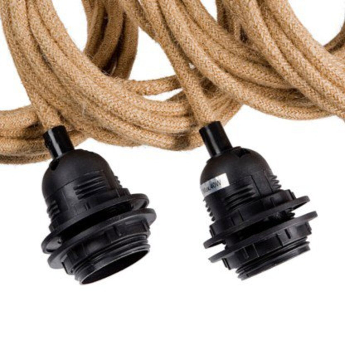 Loftlampe med 5 fatninger Naturel Sort Bazar Bizar