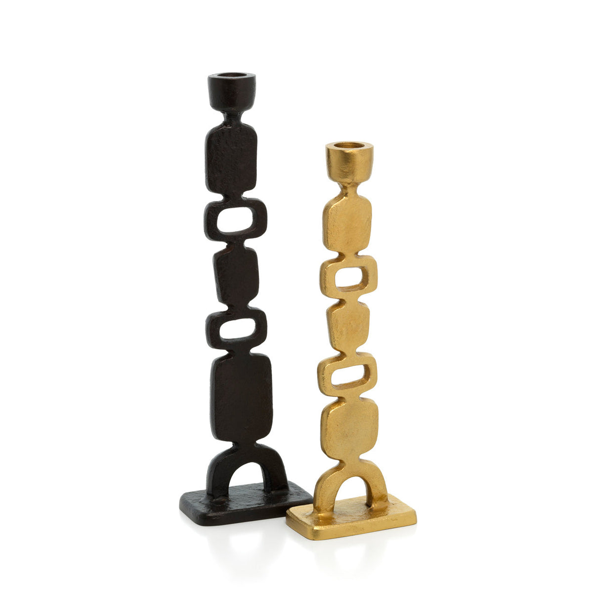 Totemo-lysestagen, sort, large, Bazar Bizar