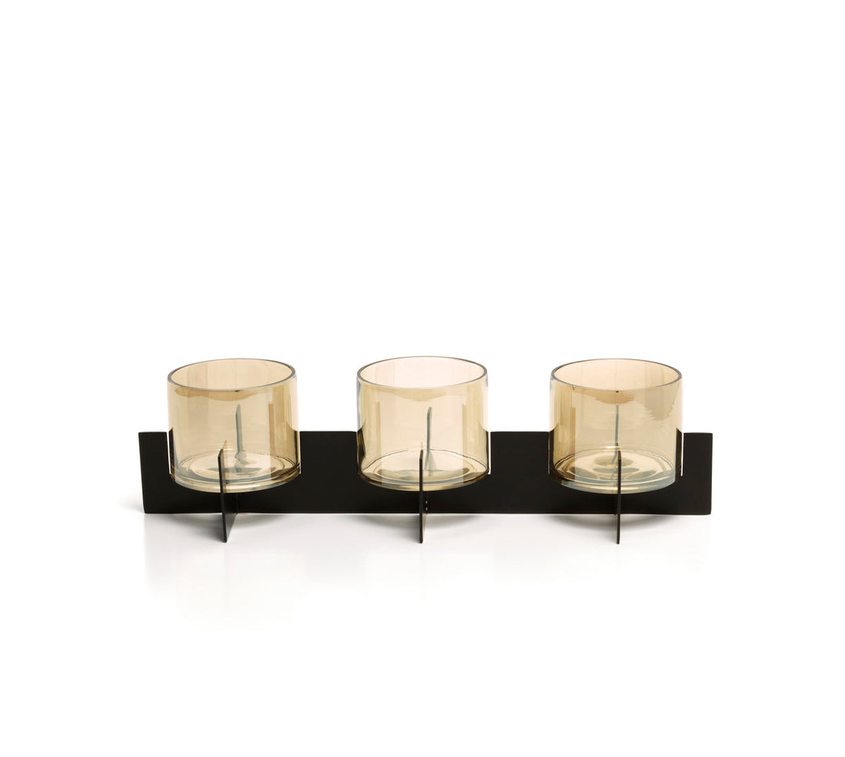 Trio Noir lysestage, sort – Bazar Bizar
