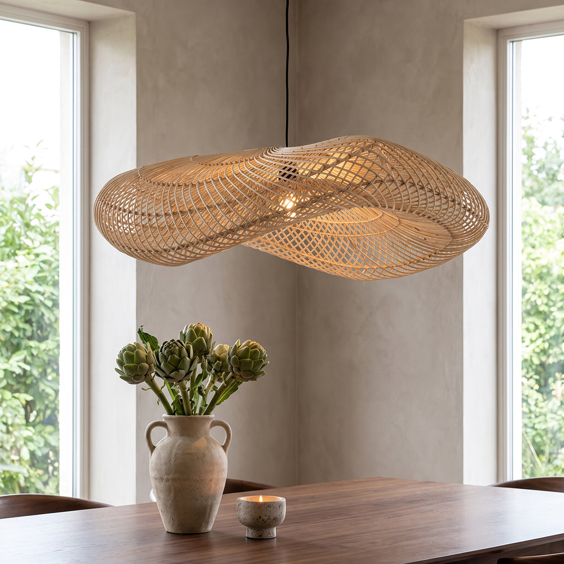 Pendellampe Wave Natural XL Raw Materials