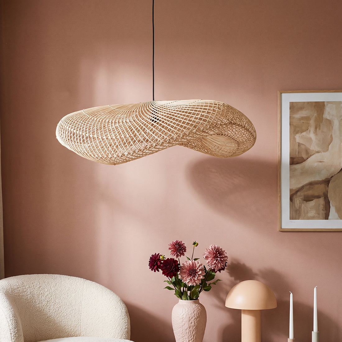 Pendellampe Wave Natural XL Raw Materials