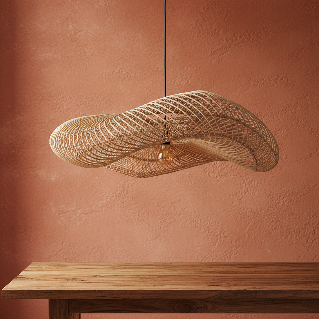 Pendellampe Wave Natural XL Raw Materials