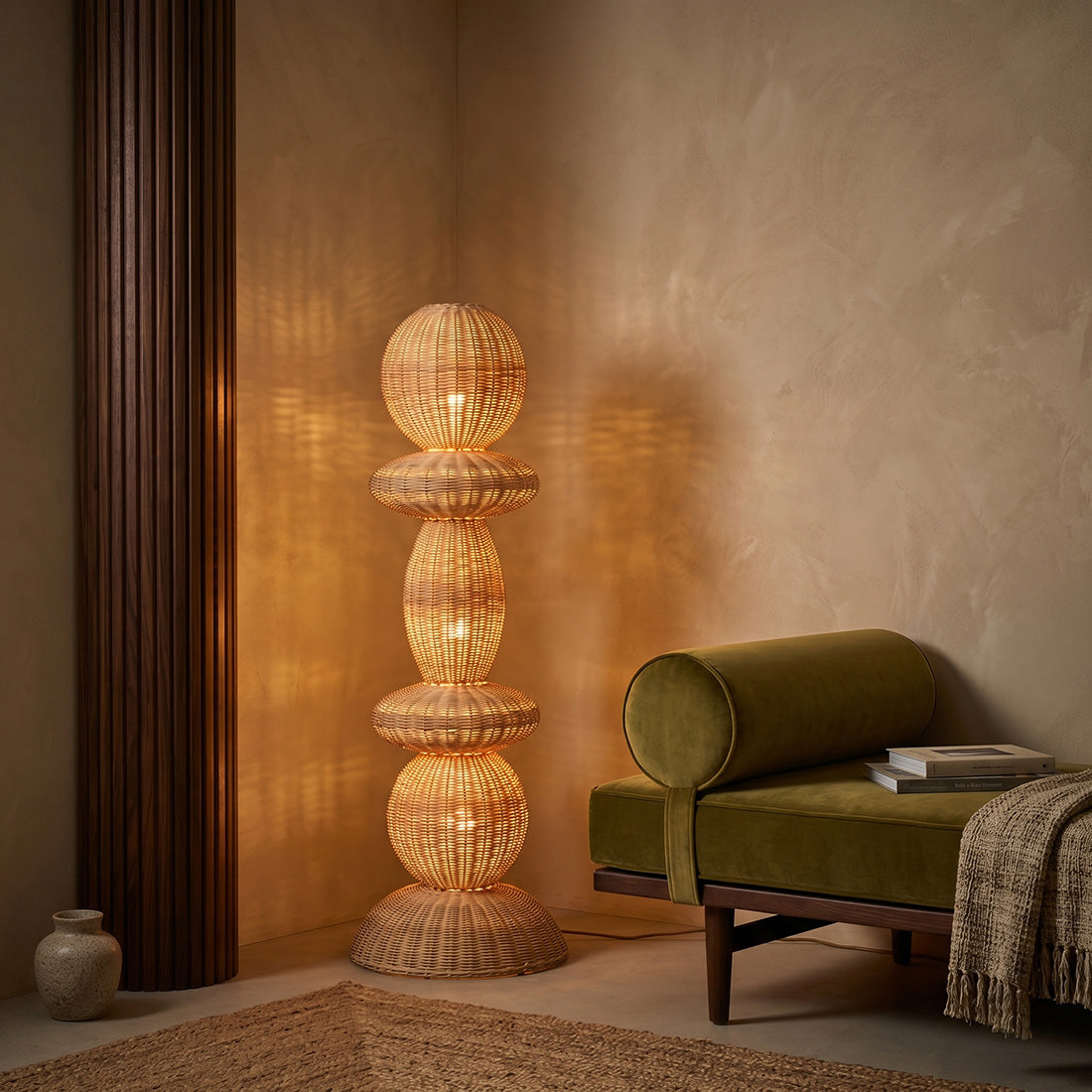 Tao rottingulvlampe – 140 cm Raw Materials