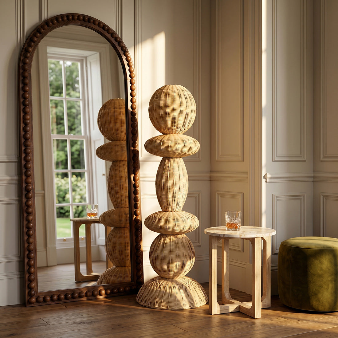 Tao rottingulvlampe – 140 cm Raw Materials