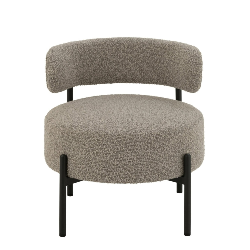 Loungestol København Bouclé Multiplex/Polyester Grå/Sort J-Line