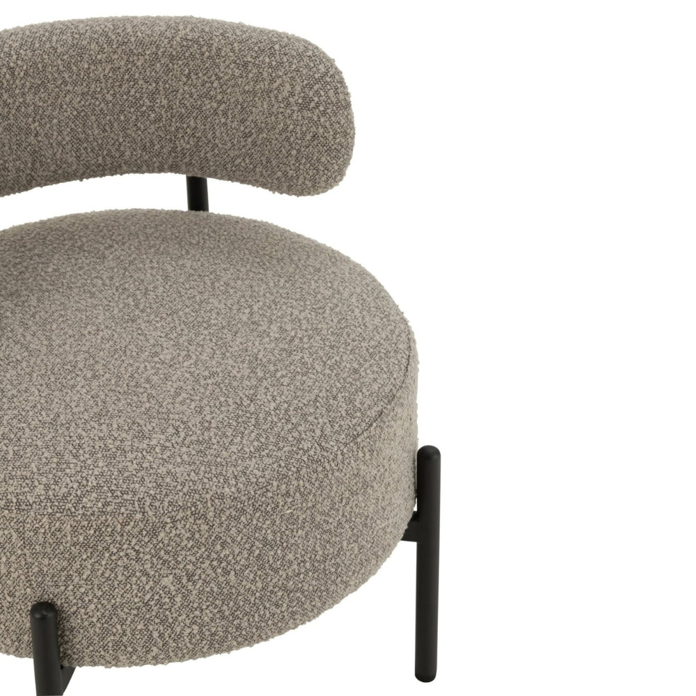 Loungestol København Bouclé Multiplex/Polyester Grå/Sort J-Line