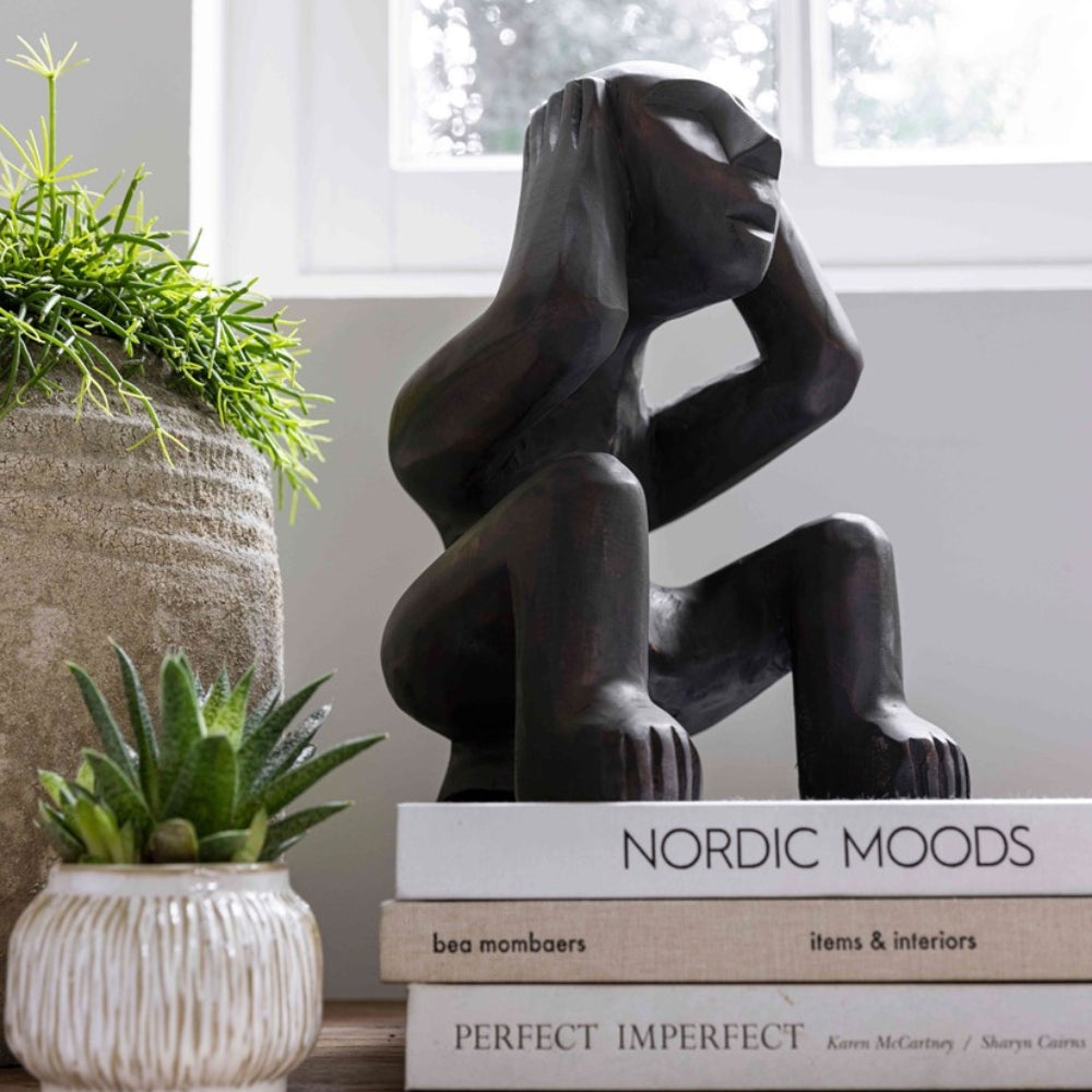 MUST Living Skulptur Monkey Hear Nothing