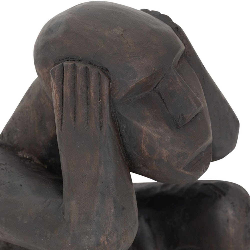 MUST Living Skulptur Monkey Hear Nothing