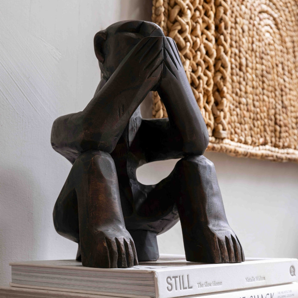 MUST Living Skulptur Monkey Say Nothing