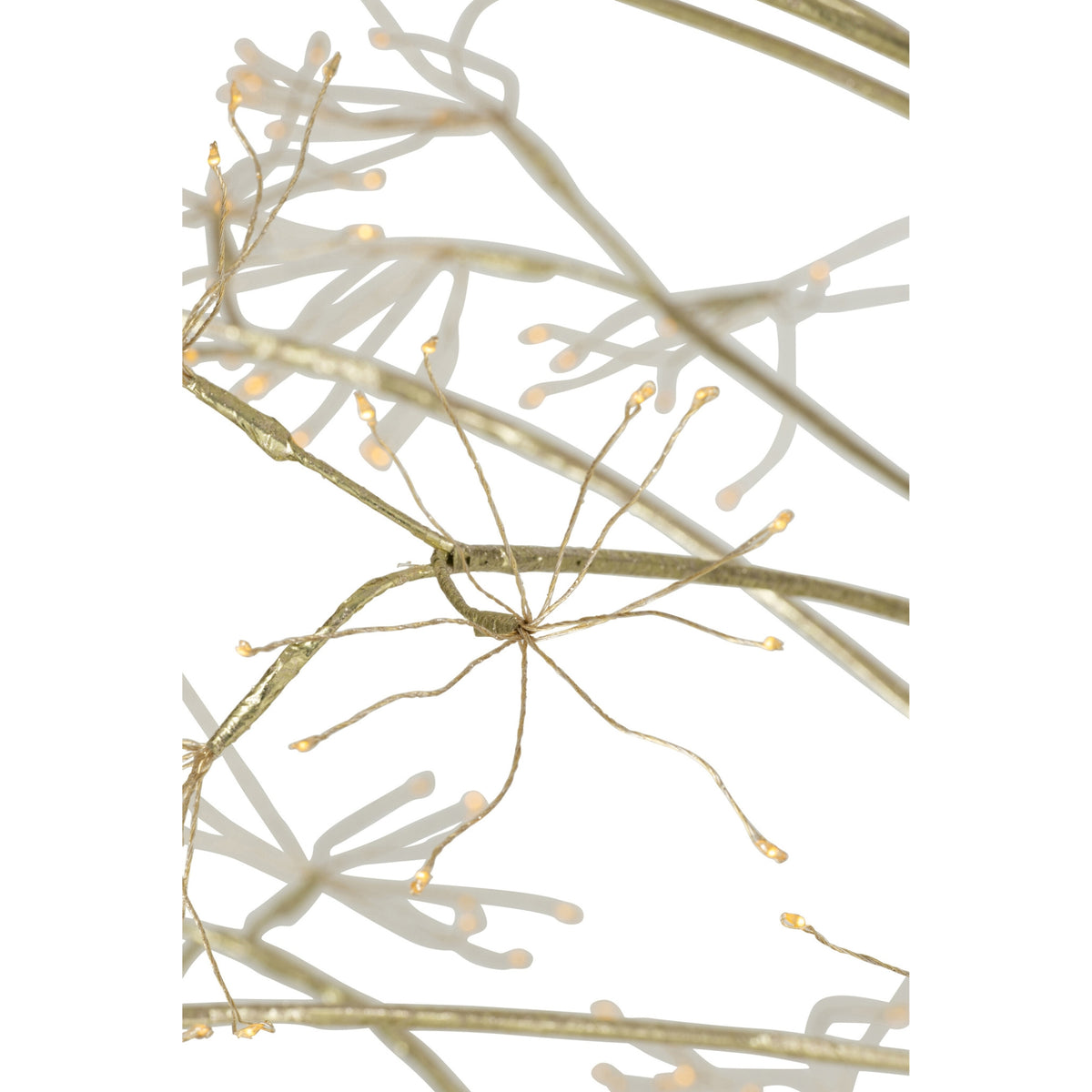 Juletræ med 2700 LED-lys, metal, guldfarvet, medium, H210 cm, J-Line
