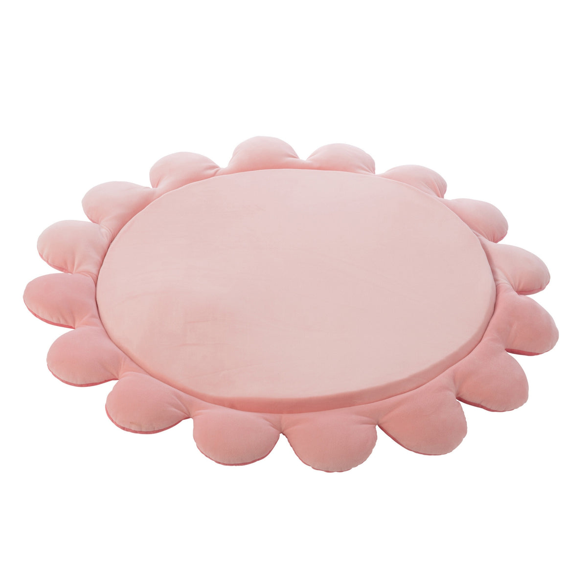 Legemåtte Blomst Polyester Mørkrosa/Lyserosa J-Line