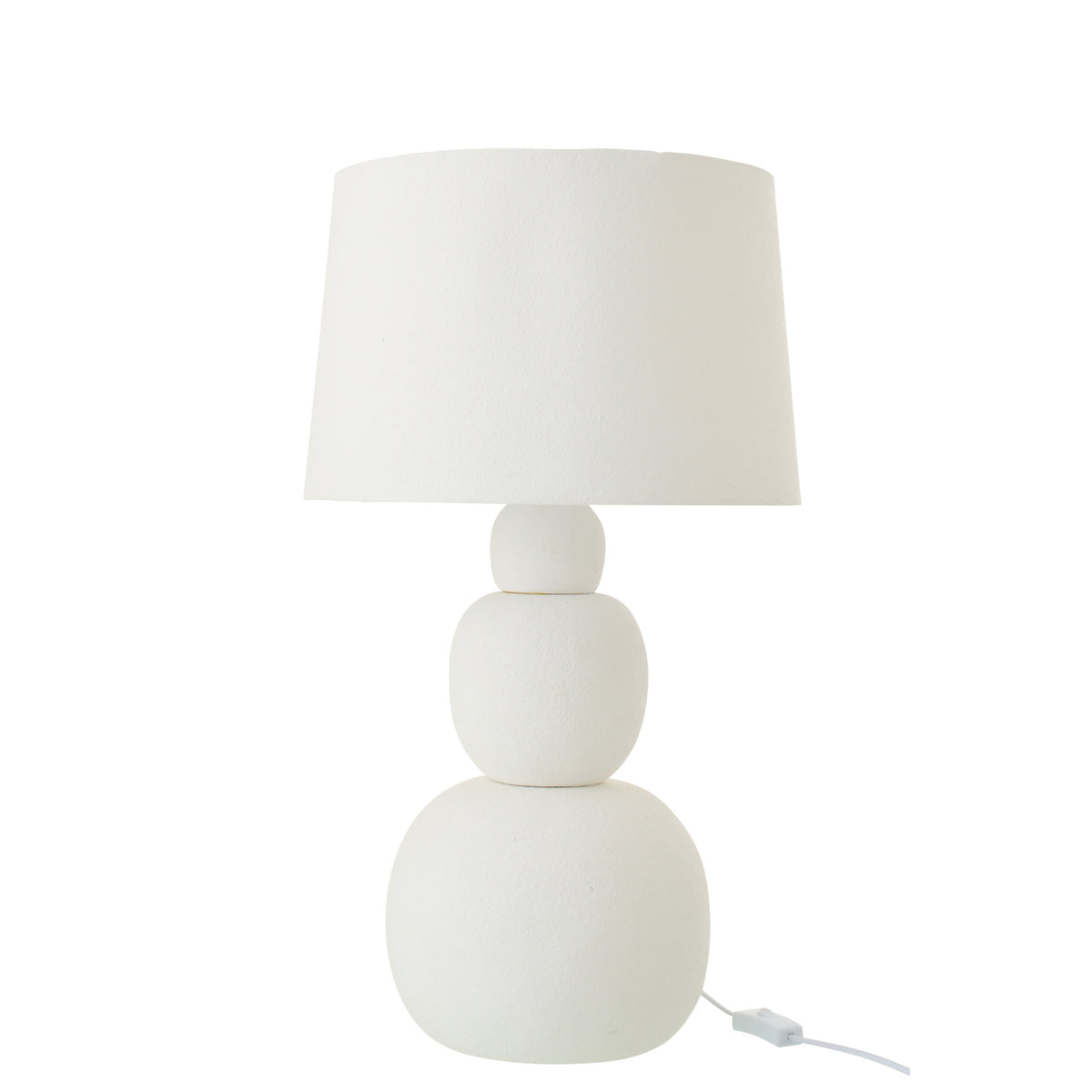 Bordlampe Renee, keramik, hvid, stor, J-Line