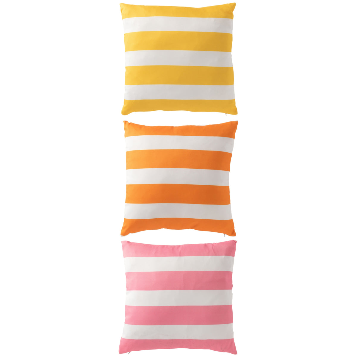 Pude Ude Firkant Stribet Polyester Multi Assortiment Fra 3 J-Line